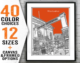 Winchester Skyline Poster Art Virginia VA Item T2859