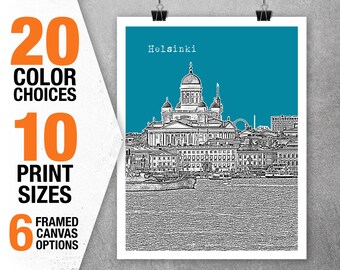 Helsinki Finland Skyline Poster Art Print Item T5566