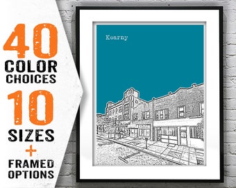 Kearny New Jersey Skyline Poster Art rint NJ Item T2078