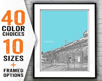 Canton Massachusetts Skyline Poster Art Print MA Item T1964