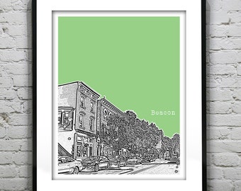 Beacon New York Poster Art Skyline Print NY Hudson Valley Item T4271