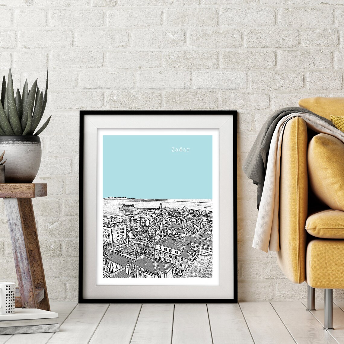 Zadar Croatia Skyline Poster Art Print Item T2744 | Etsy