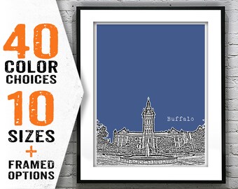 Buffalo New York Poster Art Skyline Print NY City Hall Item T1867