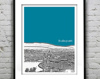 Budapest Hungary Poster City Skyline Art Print