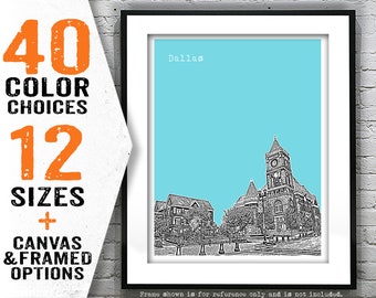 Dallas Georgia Skyline Poster Art Print GA Item T4866