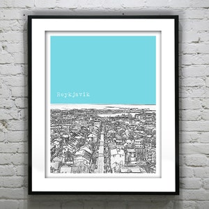 Reykjavik Iceland City Skyline Poster Art Print Item T1158