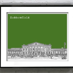 Huddersfield England Poster Art Print West Yorkshire England UK Item T2202