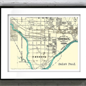 The first printed map of Saint Paul Minnesota - Rare & Antique Maps