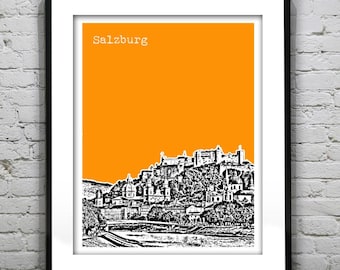 Salzburg Poster Art Print Skyline Austria Item T2535