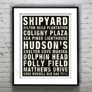 Hilton Head Subway Poster South Carolina Art Print SC Item T4449