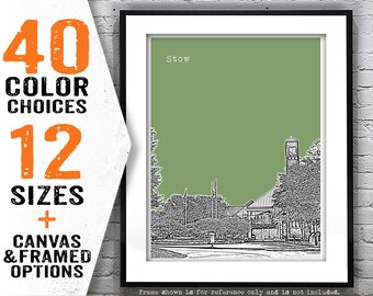 Stow Ohio Skyline Poster Art Print OH Item T5040