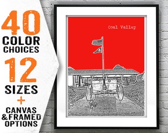 Coal Valley Illinois Skyline Poster Art Print Item T2261