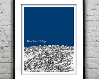 Breckenridge Colorado Skyline Poster Art Print Colorado CO Item T2208