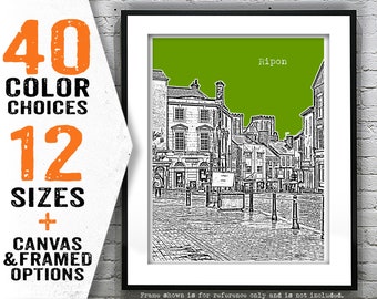 Ripon England Skyline Poster Art Print UK Item T4702