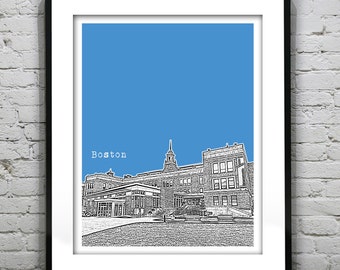 Boston Massachusetts Art Print Poster Simmons Item T4398