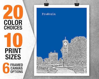 Fredonia New York Skyline Poster Print Art NY Item T5420