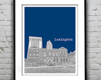 Lexington Kentucky Poster Print Art Skyline KY Item T5555