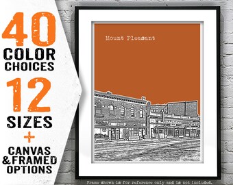 Mount Pleasant Washington DC Skyline Art Print Poster DC Item T4831
