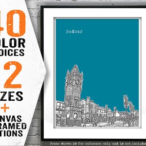 Redcar Skyline Poster Art Print Britain England UK Item T4680