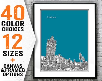Redcar Skyline Poster Art Print Britain England UK Item T4680