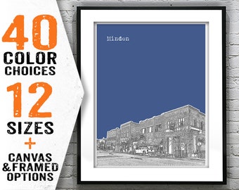Minden Louisiana Poster skyline Art Print LA Item T2931