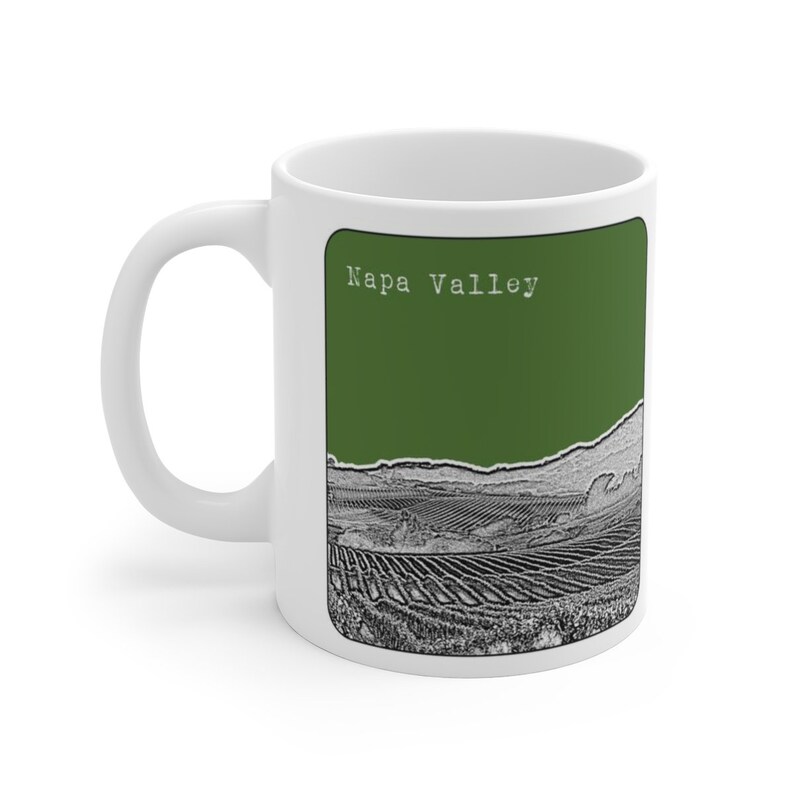 Napa Valley CA Coffee Cup Mug California Skyline Art Etsy