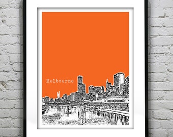 Melbourne Poster Art Print  Victoria Australia Item T4403