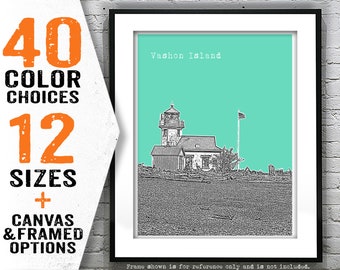 Vashon Island Washington Poster Skyline Art Print Item T4968