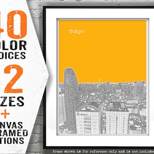 Tokyo Japan Skyline Poster Art Print Travel Item T4646