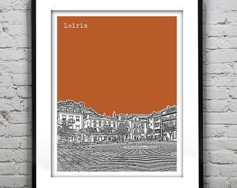 Leiria Portugal Poster Art Print City Skyline
