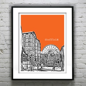 Sheffield Poster  Art Print South Yorkshire England UK Item T4603