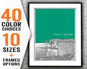 Orkney Islands Scotland Poster Art Print Item T1968