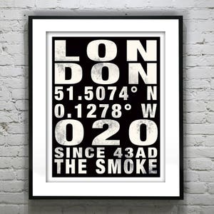 London 020 The Smoke Subway Poster Art Print Item T1102