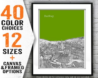 Durbuy Belgium Poster Art Print Skyline Item T4058