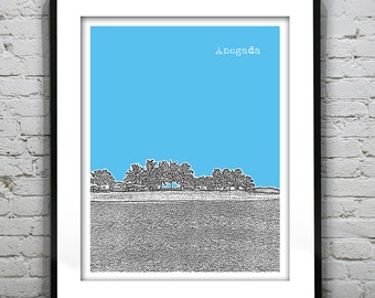 Anegada Skyline Poster Art Print City British Virgin Islands BVI