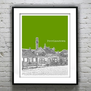 Provincetown Cape Cod Skyline Poster Art Print Massachusetts MA Item T4268