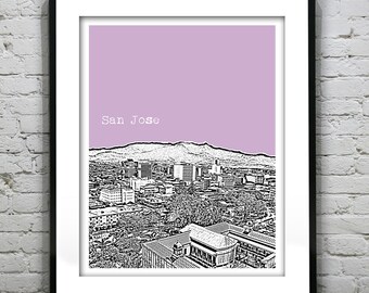 San Jose Costa Rica Poster Art Skyline Print Item T2829