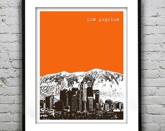Los Angeles LA Skyline Poster Art Print California Item T1175