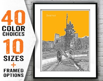 Denver Colorado Poster Art Print Skyline Item T2122