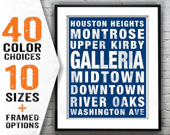 Houston Minnesota Poster Art Subway Print Item T1660