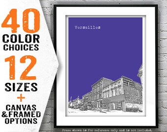 Versailles KY Poster Art Print Kentucky Item T5136