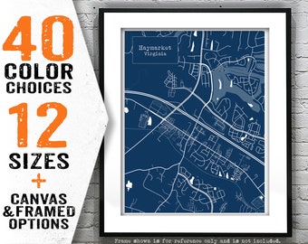 Haymarket Virginia Blueprint Map Poster Art Print Item T4817