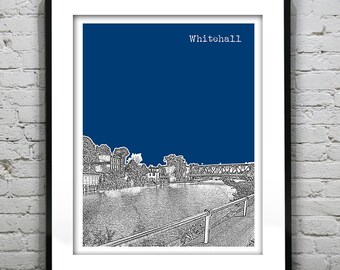 Whitehall Skyline Poster Art Print New York NY Item T1066