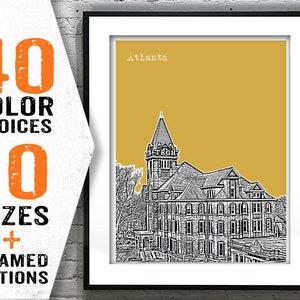 Atlanta Poster Georgia Skyline Art Print Poster GA Item T1231