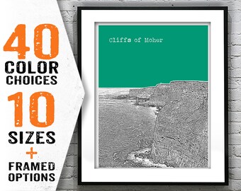 Cliffs of Moher Poster Art Print Skyline  Ireland Item T2036