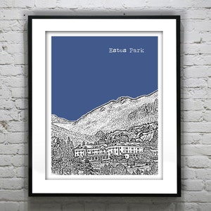 Estes Park Skyline Poster Art Print Colorado CO Item T2369