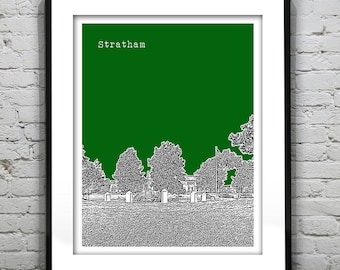 Stratham New Hampshire Poster Print Art Skyline NH Item S5000