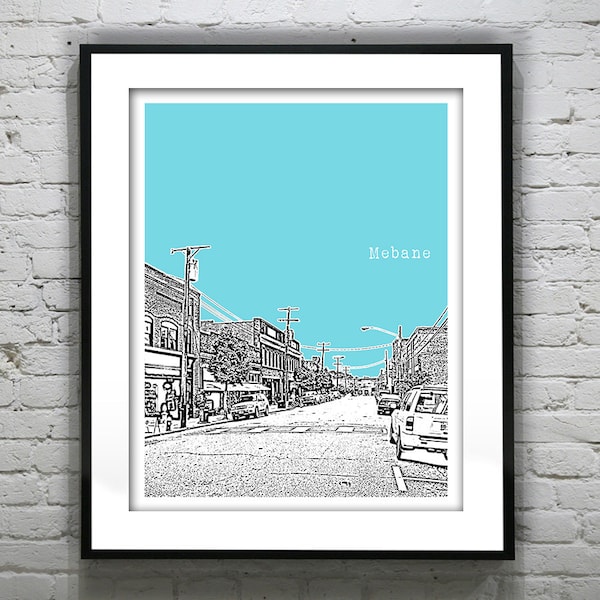 Mebane Nc Map Etsy