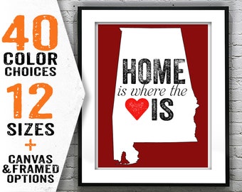 Alabama State Art Print NY Item T2720