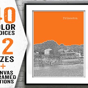 Princeton Iowa Skyline Poster Art Print IA Item T2259